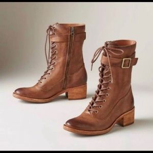 Kork-Ease Mona Bootie Women's Leather Combat Boots